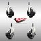 Service Caster 5 Inch 316SS Soft Rubber Swivel 3/4 Inch Expanding Stem Caster Brake SCC, 2PK SCC-SS316EX20S514-SRS-2-TLB-2-34 - alternate 1